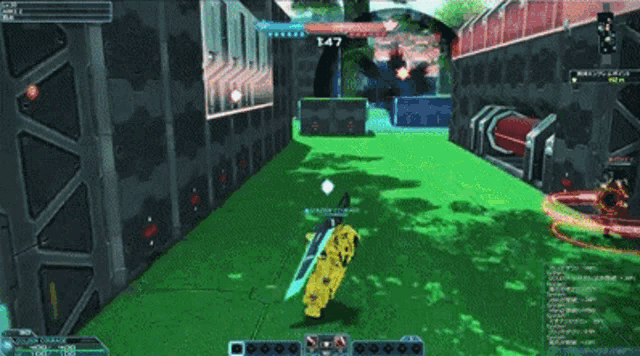 a video game is being played and the number 147 is visible on the screen