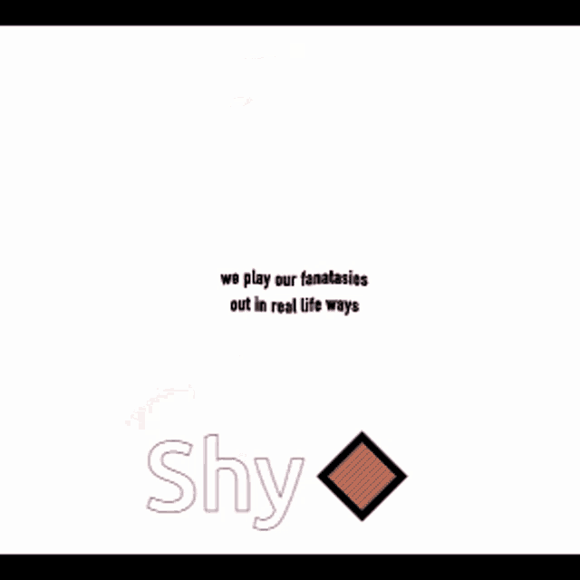a drawing of a woman with the word shy on it