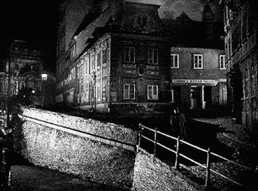 a black and white photo of a building with a sign that says bohemia