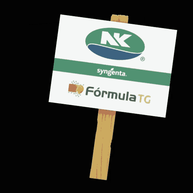 a sign that says nk syngenta formula tg