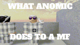 a cartoon character wearing sunglasses and a bandana with the words what anomic does to a me