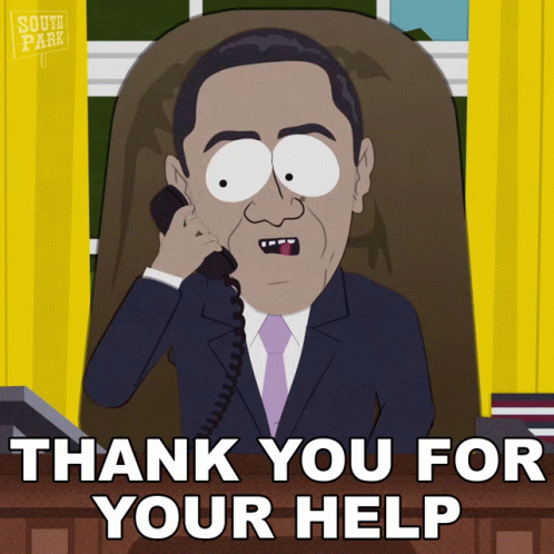 Thank You For Your Help Barack Obama GIF - Thank You For Your Help Barack Obama South Park GIFs