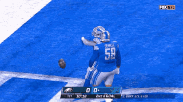 a fox nfl broadcast of a football game between the detroit lions and the philadelphia eagles