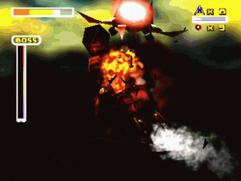 a screenshot of a video game with a boss in the middle of the screen