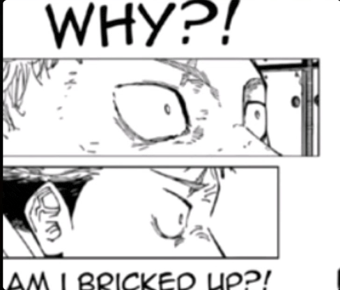 a black and white drawing of a man asking why