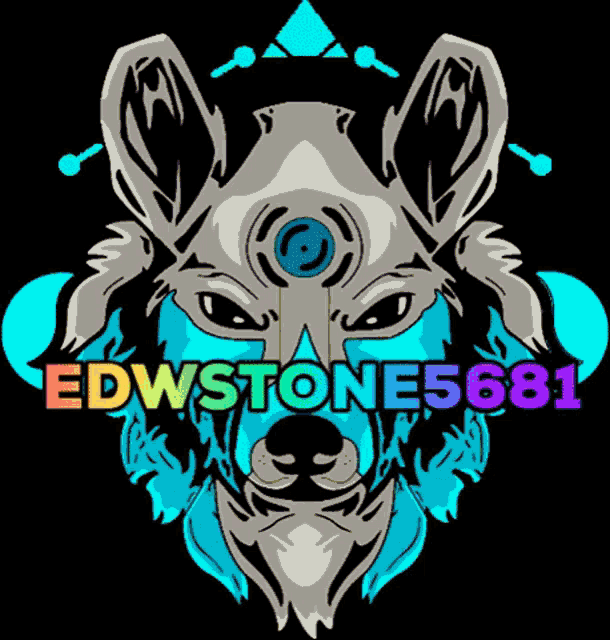 a drawing of a wolf with the name edwstone5681