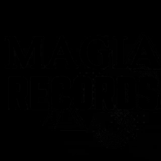 magia records logo on a black background with a triangle