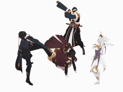 a group of animated characters are dancing together