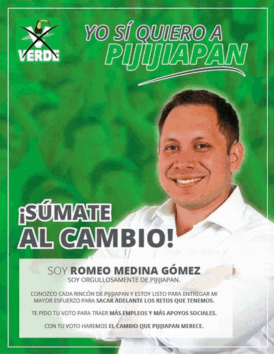 a poster with a man on it that says " yo si quiero a pijiapan "