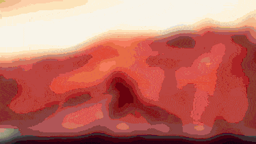 a pixelated image of a red and orange colored background