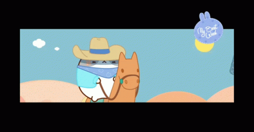 Molang Cowboy GIF - Molang Cowboy Cartoons GIFs