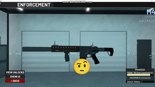 a screenshot of a game called enforcement with 1482 kills