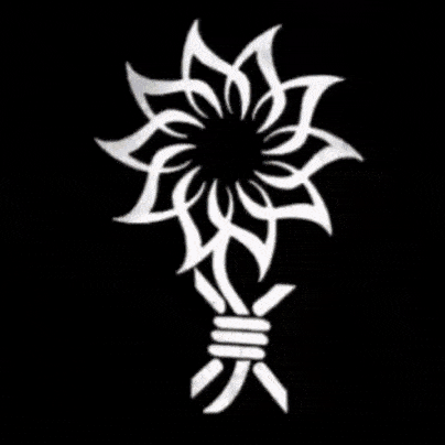 a logo for a band called boomers is on a black background with red letters .