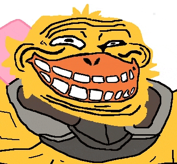 a drawing of a yellow duck with a big smile on its face