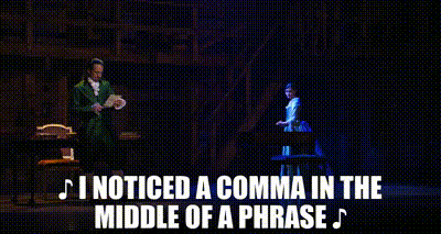 i noticed a comma in the middle of a phrase