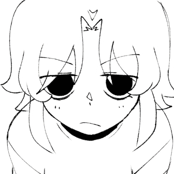 a black and white drawing of a person 's face with a cat on their head .