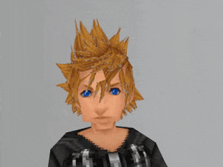 a close up of a video game character with blue eyes