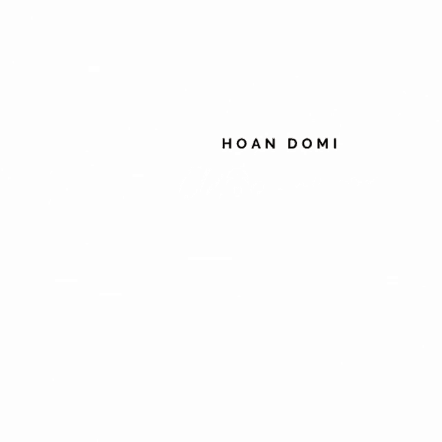a drawing of a boy with the name hoan domi written below it