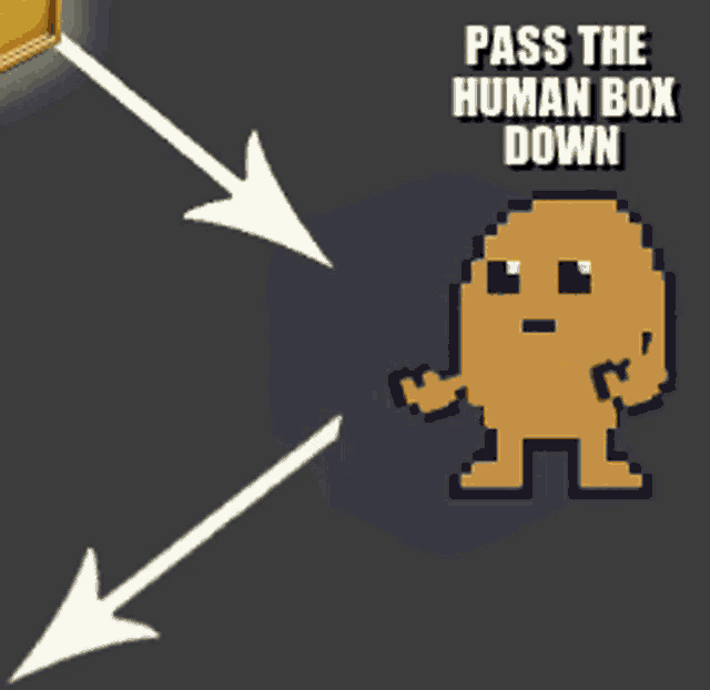 a picture of a box that says " human " on it