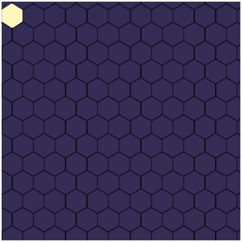 a purple and white pattern with a yellow border