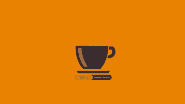 a cup of coffee with steam coming out of it and the word bem below