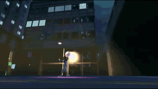 a computer generated image of a futuristic city with green lights and smoke