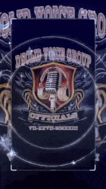 a logo for d solid voice group with a microphone and headphones on a shield