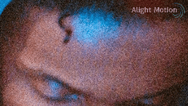 a close up of a person 's face with the words " alight motion " on the bottom