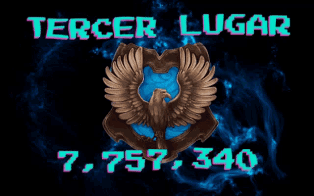 a picture of an eagle with the words tercer lugar written above it