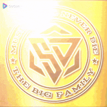 a logo for the big family with a triangle in the middle