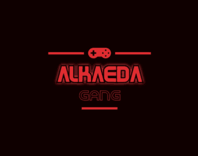 a logo for alkaeda gang with a video game controller