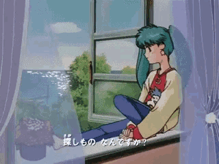 a girl sits on a window sill looking out the window