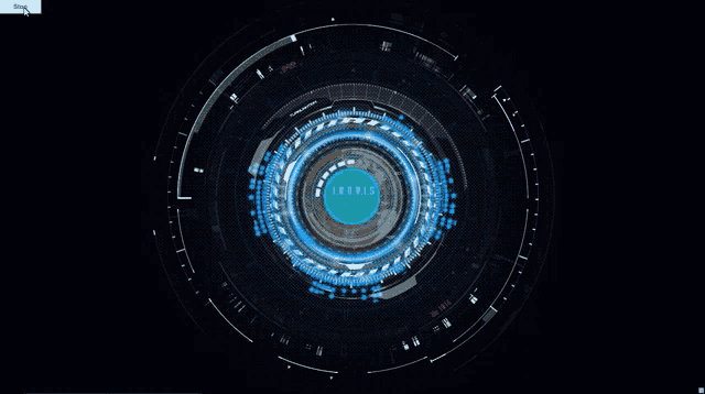 a computer screen with a blue circle that says ' i.r.a.r.i.s. ' in the center
