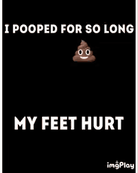 a man with a beard has a picture of a poop on his forehead .