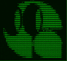a green screen with a bunch of numbers on it