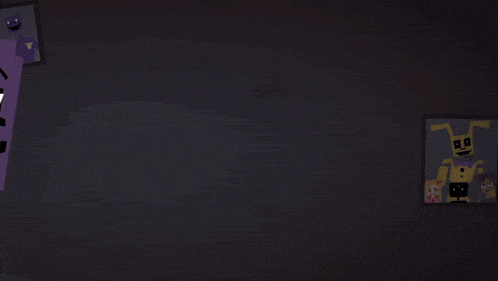 a pixel art drawing of a purple ghost and a shadow of a bear