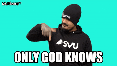 a man with a beard wearing a hoodie that says csu only god knows