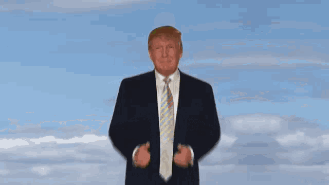 a man in a suit has a squirrel on his head