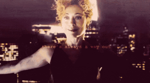 a woman says there 's always a way out in red