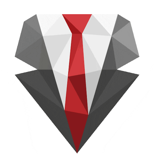 a diamond with a red tie in the center