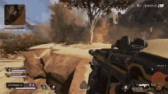 a screenshot of a video game shows a player named prime tc holding a rifle
