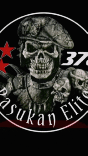 a picture of a skull with the number 37 on the bottom