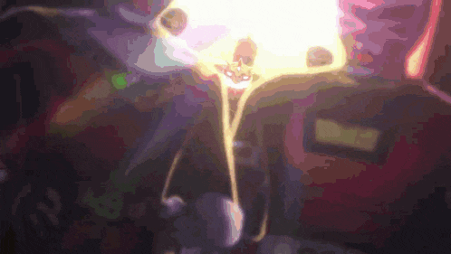 a purple background with a glowing object in the center