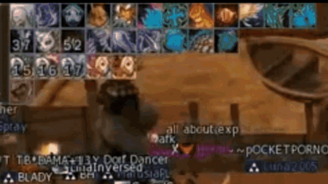 a screenshot of a video game with the words pocket porn on the bottom