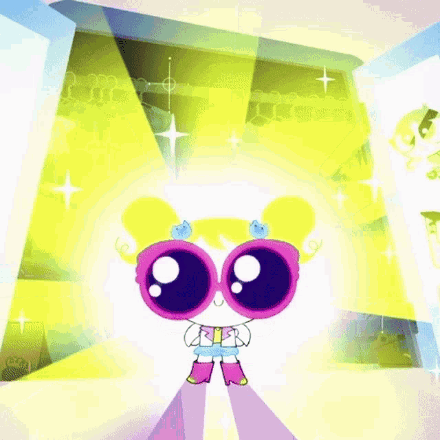 a cartoon character is standing in a closet with clothes hanging on a rack