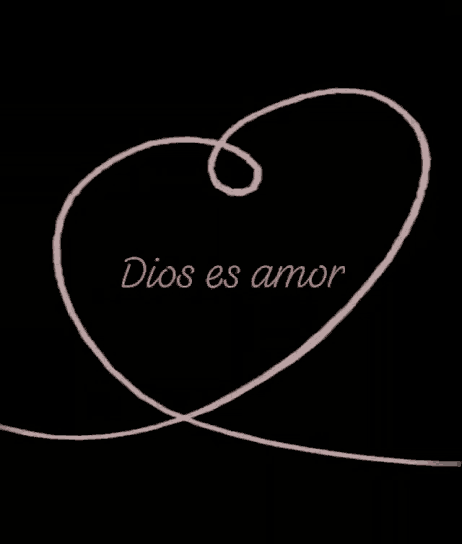 a drawing of a heart with the words dios es amor on it