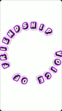 a picture of a lollipop with the words " voice of friendship " surrounding it