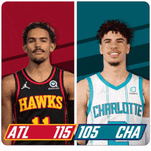 two basketball players from the hawks and charlotte