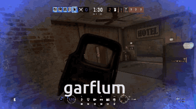a screenshot of a video game with the word garflum on the screen