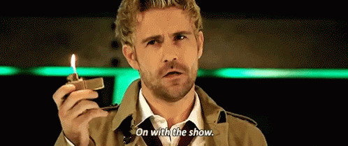 Constantine On With The Show GIF - Constantine On With The Show Lighter GIFs